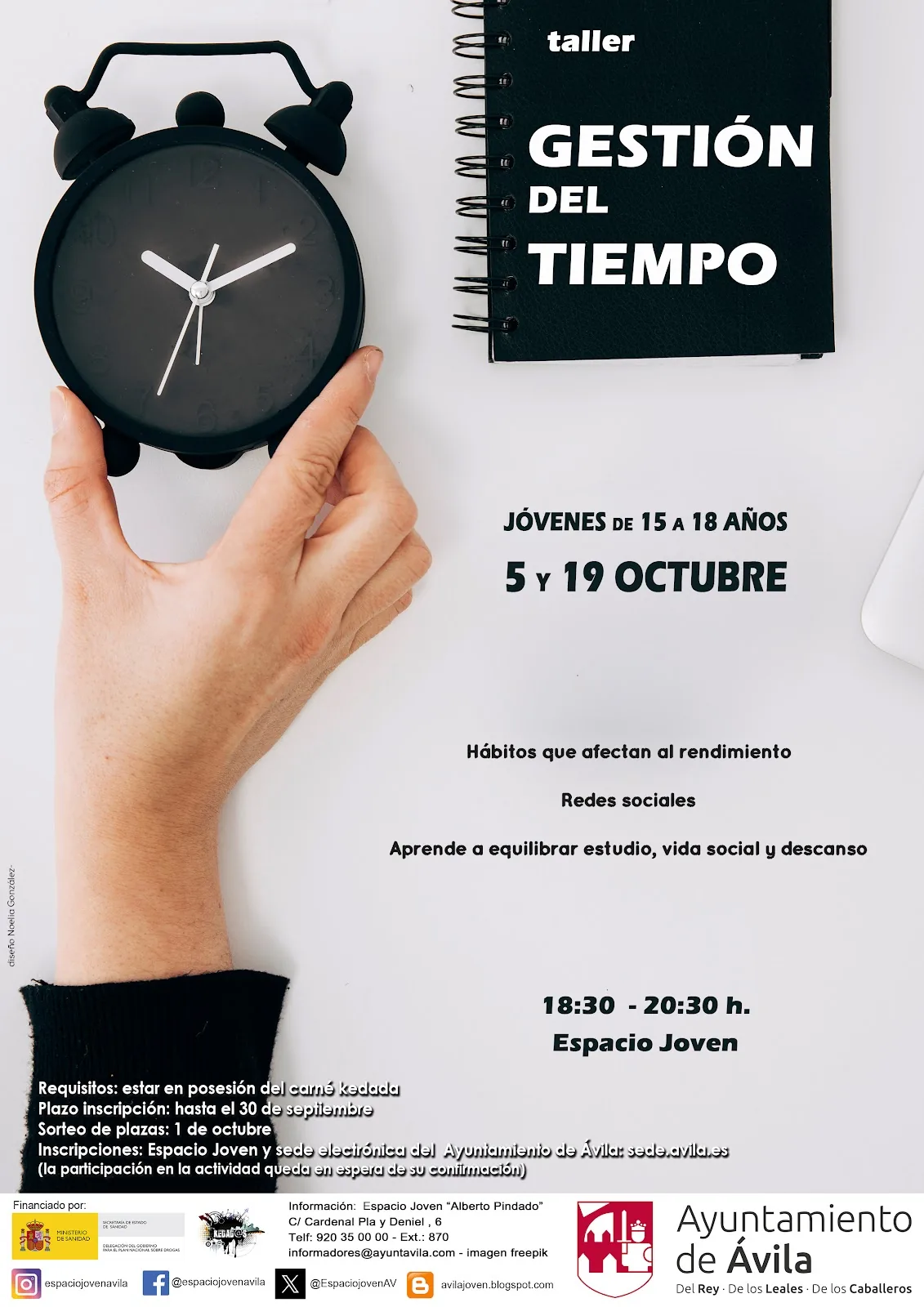 Cartel de Gestión del tiempo en Ávila