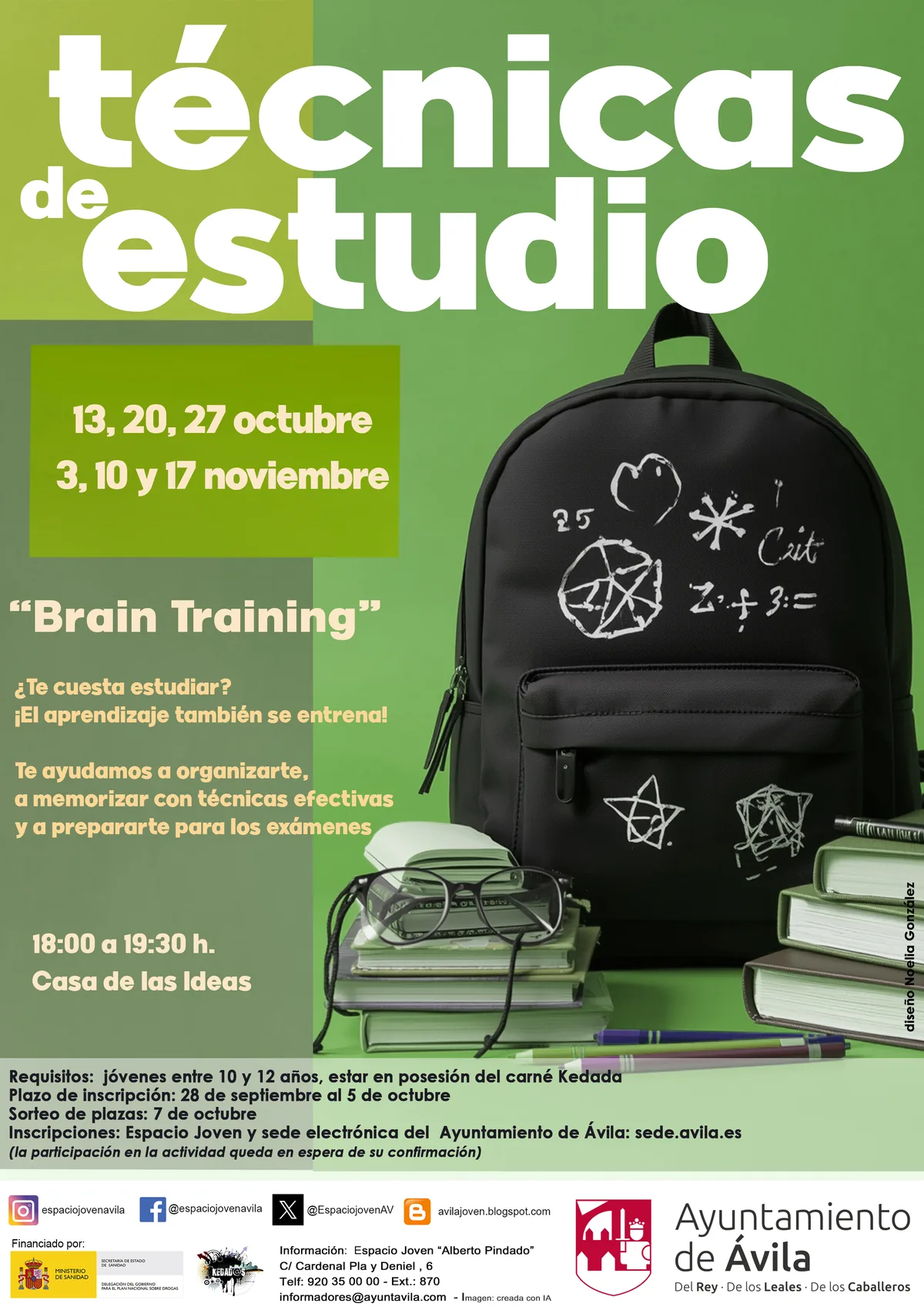 Cartel de Técnicas de estudio en Ávila