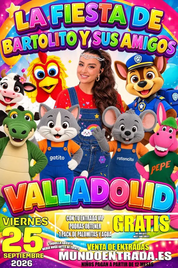 Cartel de La fiesta de Bartolito y sus amigos en Valladolid